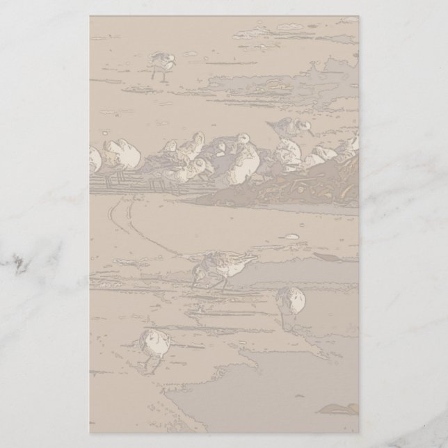 Strand-Sand-Pfeifer-Kunst-Briefpapier Briefpapier (Vorderseite)