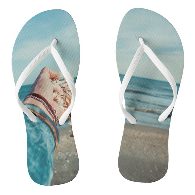 Strand Sand & Seashells Flip Flops (Fußbett)