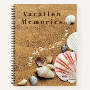 Strand Sand und Muscheln Notizbuch