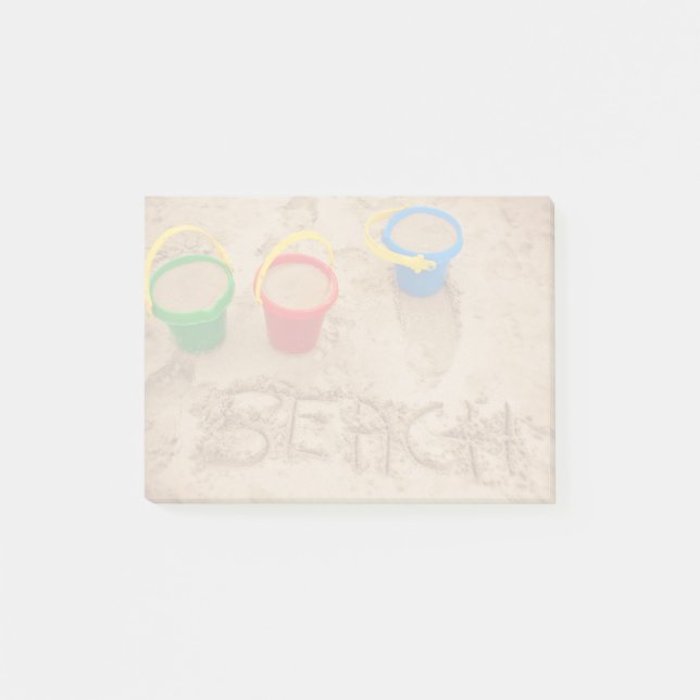 Strand-Sand-Wörter Post-it Klebezettel (Vorderseite)
