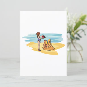 Strand Sandcastle Einladung