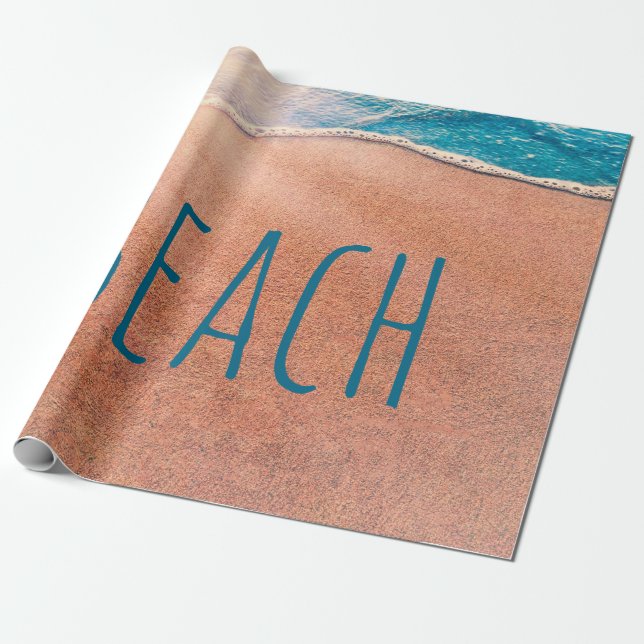 Strand Sandy Küste Blue Ocean Wave Küste Geschenkpapier (Ungerollt)