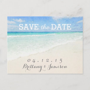 Strand-Save the Date Postkarte des