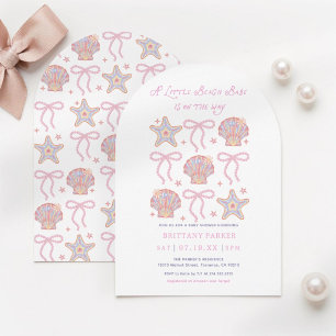 Strand-Schatz Sommer-Mädchen Baby Shower Torbogen Einladung