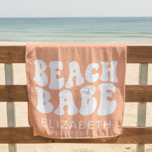 Strand-Schatz Trendige Pfirsich Coole Junggesellin Strandtuch