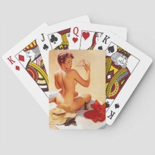 Strand-Schönheit Pin-Up Spielkarten