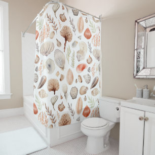 Strand Seashell Küste Duschvorhang
