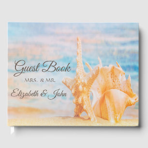 Strand, Seastar, Seashell Wedding Gästebuch