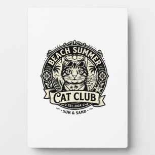 Strand Sommer Katze Lustige Katze Grafik - Strand Fotoplatte
