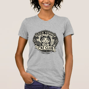 Strand Sommer Katze Lustige Katze Grafik - Strand  T-Shirt