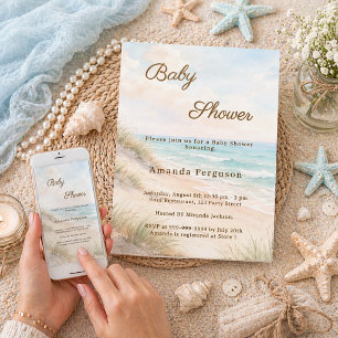 Strand Sommer Küste Baby Shower Einladung