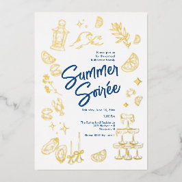 Strand-Sommer-Soirée-Folie-Einladung Folieneinladung