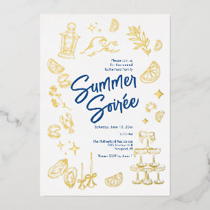 Strand-Sommer-Soirée-Folie-Einladung Folieneinladung