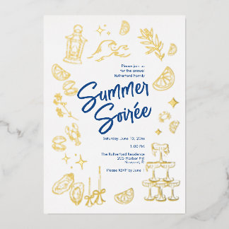 Strand-Sommer-Soirée-Folie-Einladung Folieneinladung
