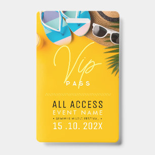Strand Sommer VIP-Zugang Ausweis