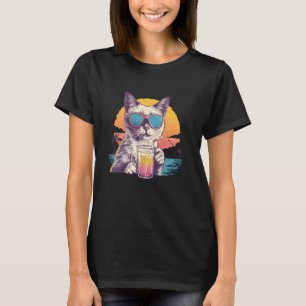 Strand-Sommerferien-Reflektierende Sonnenbrille Cu T-Shirt