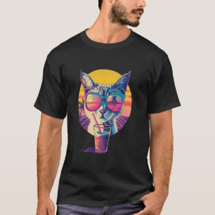 Strand Sommerurlaub Reflektierende Sonnenbrille Sü T-Shirt