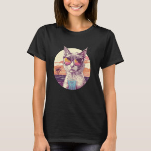 Strand Sommerurlaub Reflektierende Sonnenbrille Sü T-Shirt