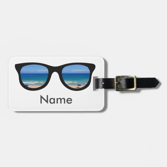 Strand-Sonnenbrille Gepäckanhänger (Vorderseite horizontal)