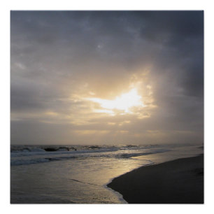 Strand Sonnenuntergang Fotografie Poster Druck