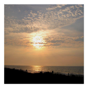 Strand Sonnenuntergang Fotografie Poster Druck