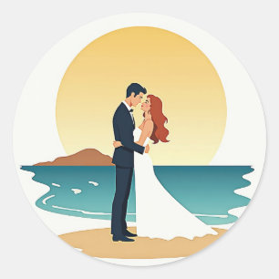 Strand Sonnenuntergang Romantik Sticker
