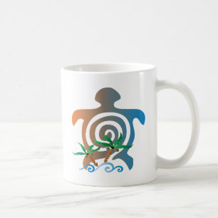 Strand-Sonnenuntergang-Schildkröte Kaffeetasse