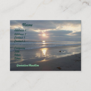 Strand-Sonnenuntergang-Visitenkarten Visitenkarte