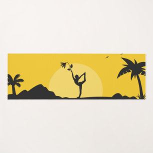 Strand-Sonnenuntergangs-Stretch-Yogamatte Yogamatte