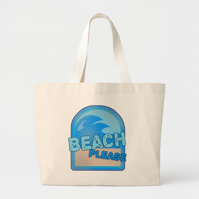 Strand Spaß Sommerliche Erinnerungen Slogan Jumbo Stoffbeutel (Vorne)