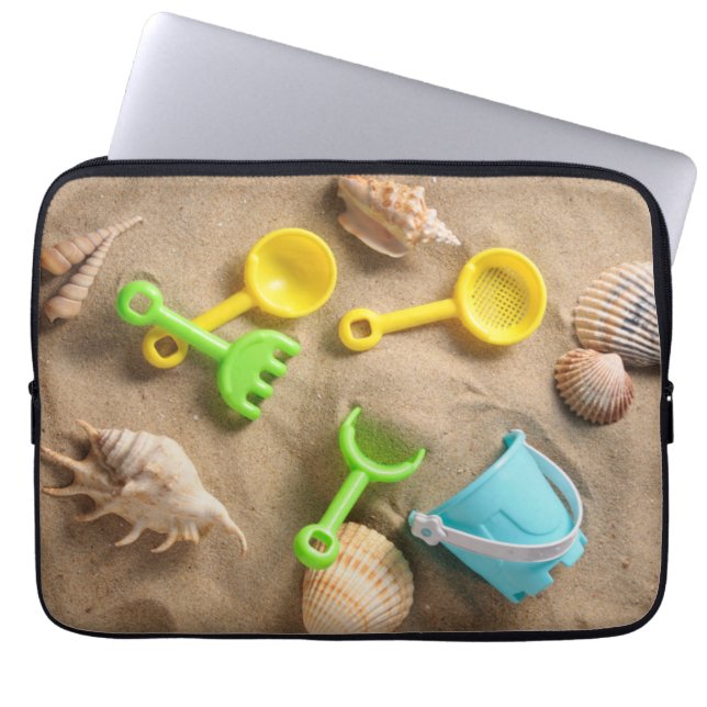 Strand-Spielwaren Laptopschutzhülle (Vorderseite)