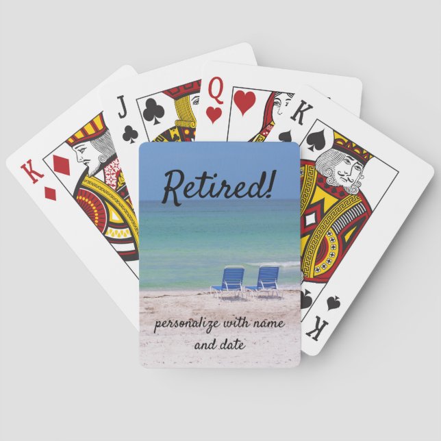 Strand-Stuhl-Ruhestand Spielkarten (Rückseite)