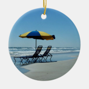 Strand-Stühle auf Daytona Beach Keramikornament