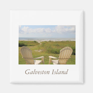 Strand-Stühle auf Galveston Insel-Magneten Magnet