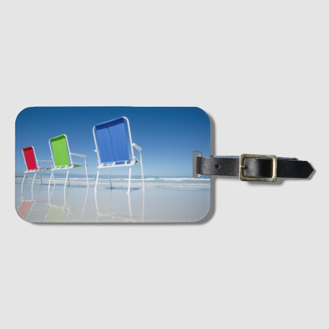 Strand-Stühle in Australien Gepäckanhänger (Vorderseite (Horizontal))