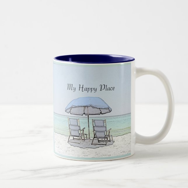 Strand-Stühle Zweifarbige Tasse (Rechts)
