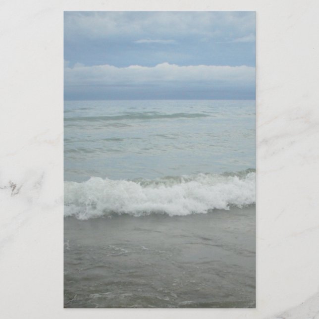 Strand-Sturm-Wellen Briefpapier (Vorderseite)