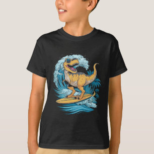 Strand Surfing Dinosaur T-Rex Surfer  T-Shirt