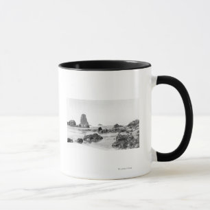 Strand-Szene am Kanonen-Strand, Oregon-Fotografie Tasse