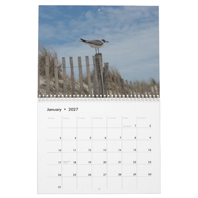 Strand-Szenen-19-monatiger Kalender 2011-2012 (Jan 2027)