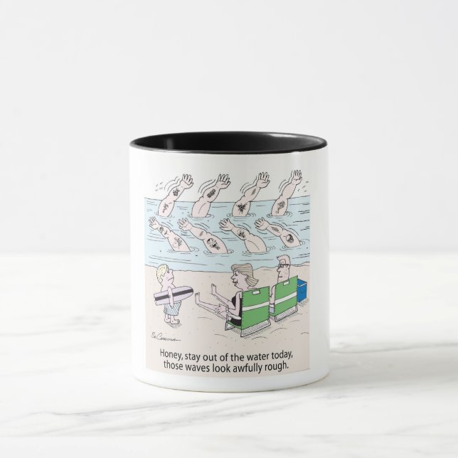 Strand-Szenen-Kaffee-Tasse Tasse (Zentrum)