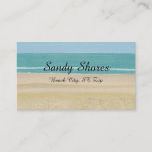 Strand-Szenen-Minimalistische Geschäfts-Karten Visitenkarte