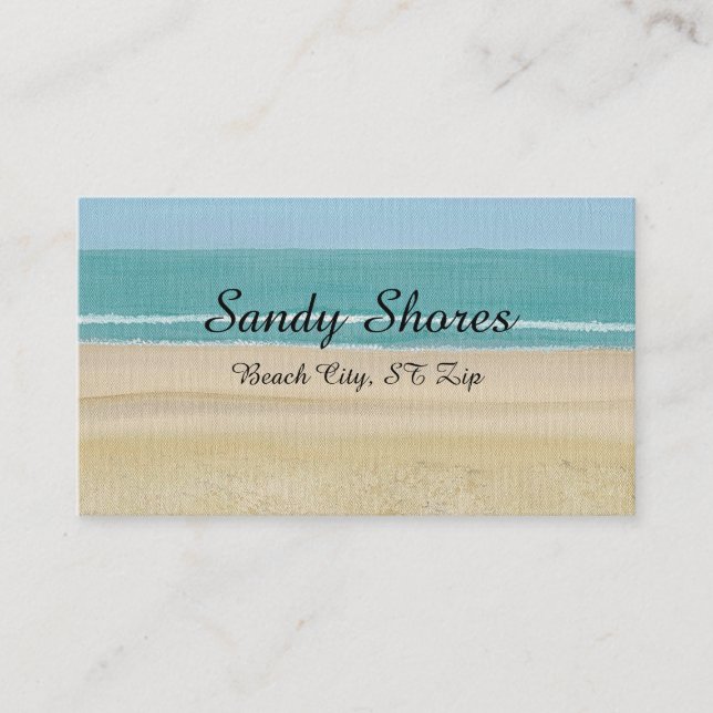 Strand-Szenen-Minimalistische Geschäfts-Karten Visitenkarte (Vorderseite)