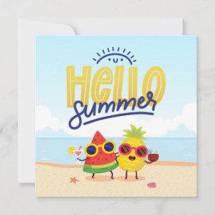 Strand Tage Hallo Sommer Grußkarte