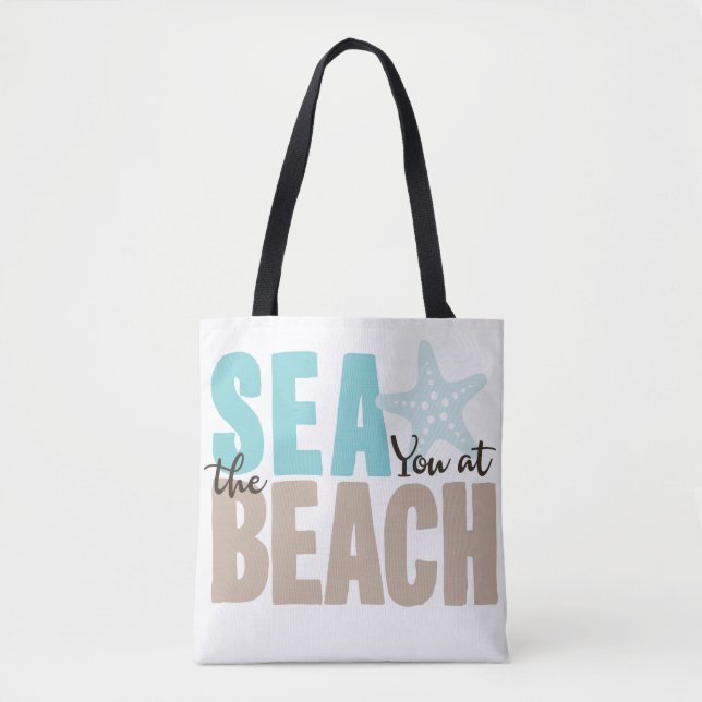Strand-Tasche - sehen Sie Sie am Strand - Starfish Tasche (Vorderseite)
