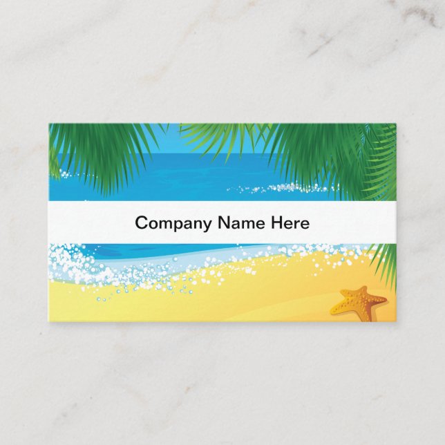 Strand-Thema Businesscards Visitenkarte (Vorderseite)