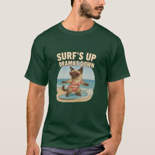 Strand-Thema für Siamese-Katzen-Liebhaber T-Shirt