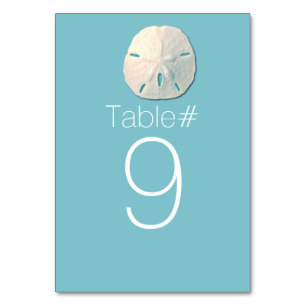 Strand-Thema Sand-Dollar-Hochzeitstisch-Nummer Tischnummer