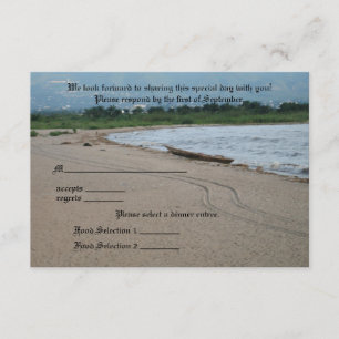 Strand-Thema-Wartekarte - Landschaft RSVP Karte