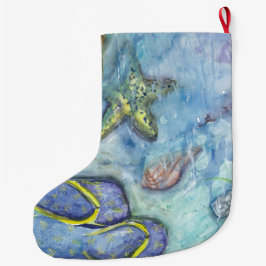 Strand-Thema-WeihnachtsStrumpf Großer Weihnachtsstrumpf